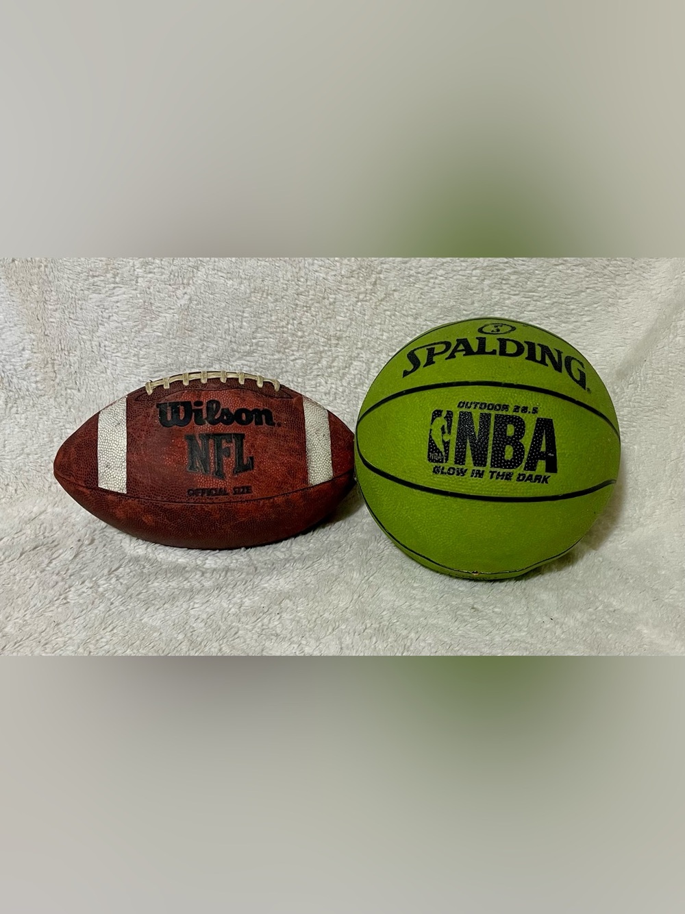 Wilson NFL Football Official Size & Spalding NBA Basketball Official Size